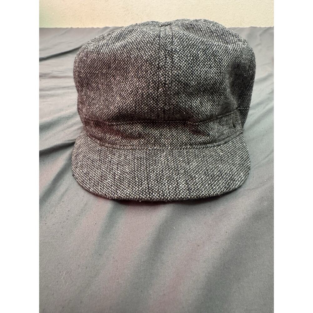 Brixton Newsboy Cabbie Hat Mens 7 1/4 Gray Tweed Wool Blend Cap - Picture 3 of 10